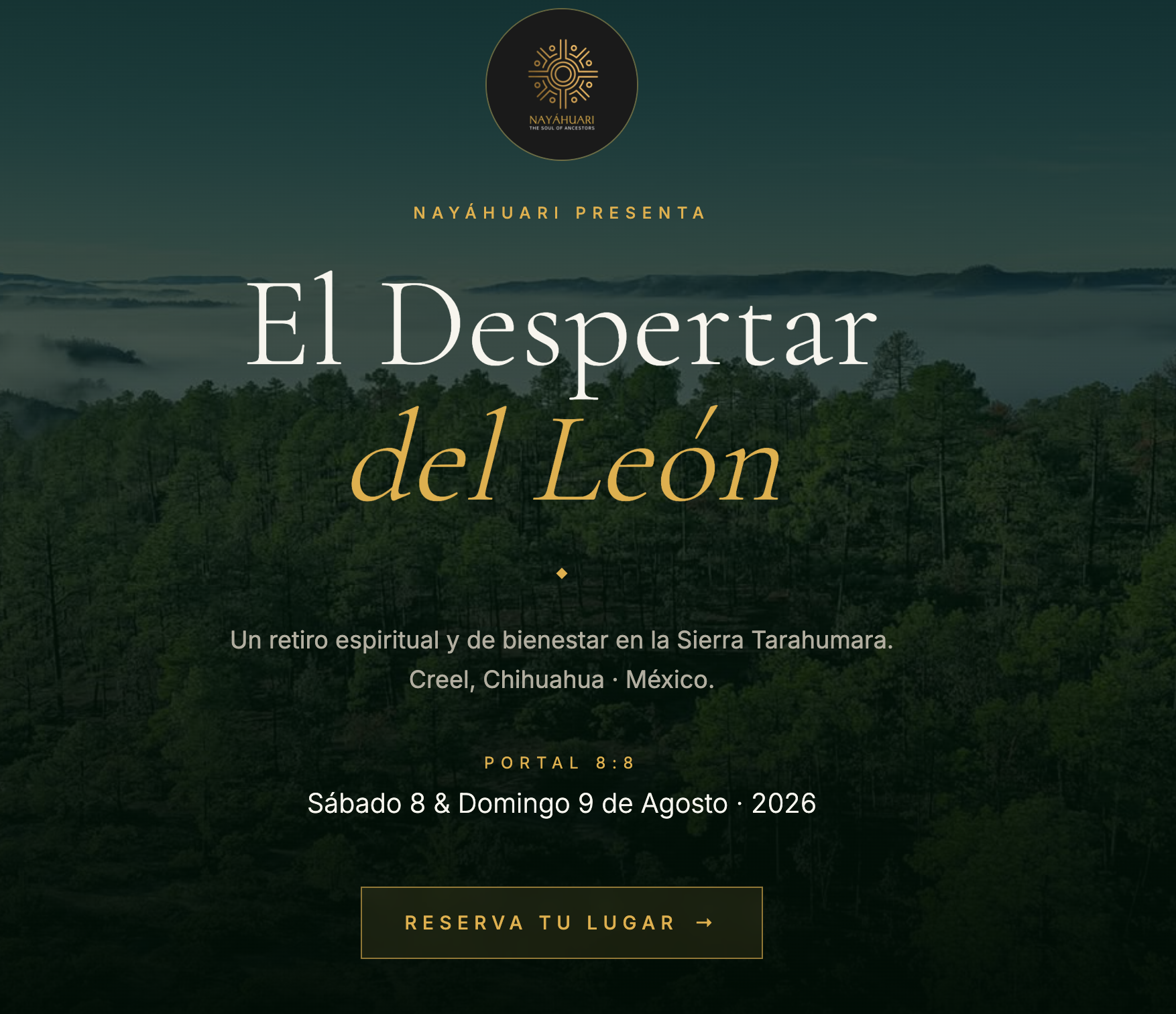 Sitio web del retiro El Despertar del León
