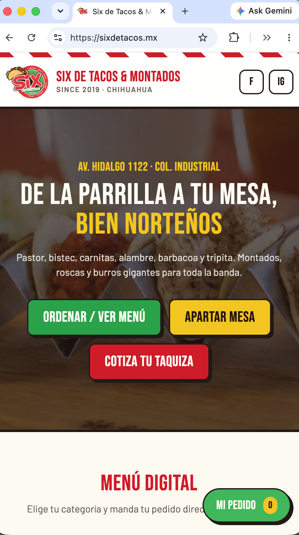 Six de Tacos: portada — De la parrilla a tu mesa, bien norteños